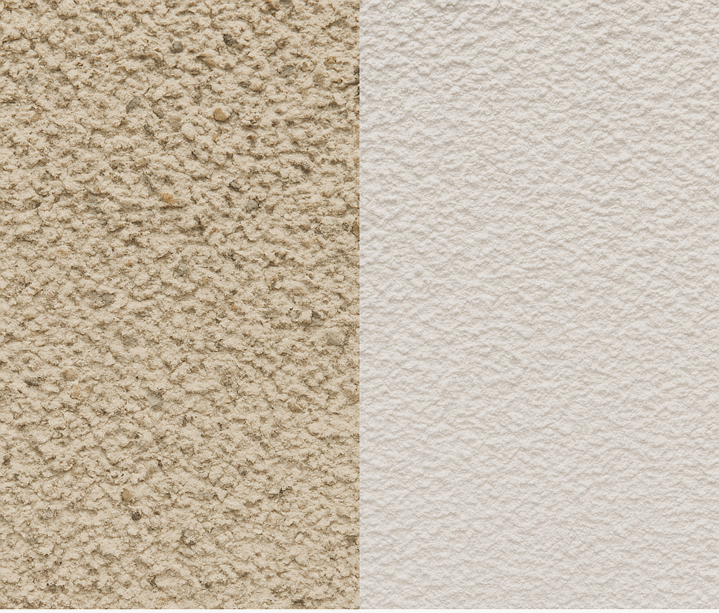 Close-up texture comparison monocouche vs silicone render finishes for house rendering Essex Hertfordshire North London
