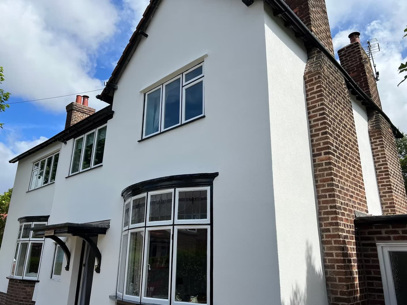 Silicone render finish on semi-detached home in Chelmsford, Essex